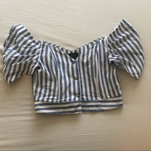 Topshop off the shoulder crop top